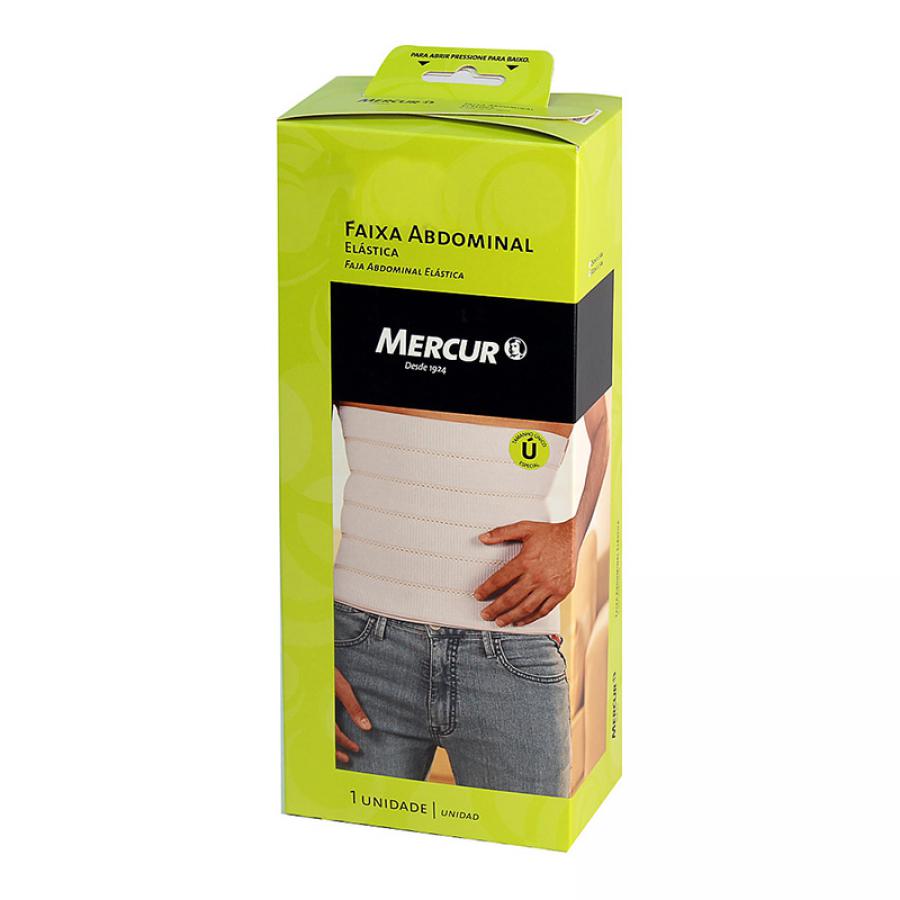 FAIXA ABDOMINAL MERCUR ELÁSTICA AJUSTÁVEL 25X140CM