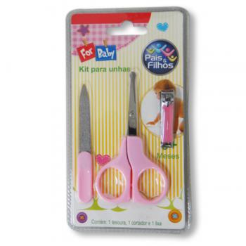 Kit Infantil Para Unhas Pais e Filhos Rosa