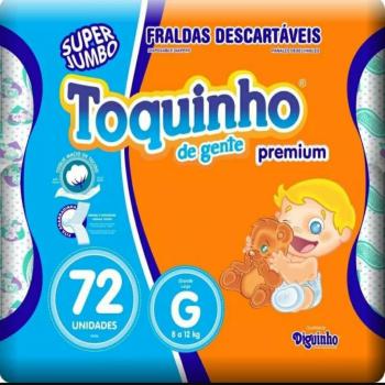 Fralda Toquinho Premium G Com 72 Unidades