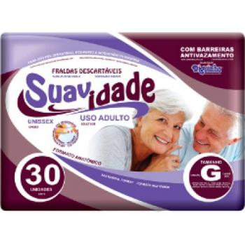 Fralda Geriatrica Suavidade tamanho G 30 unidades