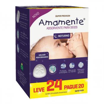 Absorvente para Seios Amamente Noturno 24 unidades