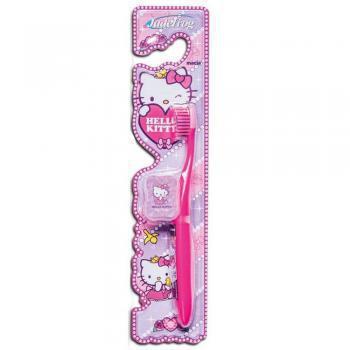 Escova Dental Macia Jadefrog Com Protetor Hello Kitty Ref-340h