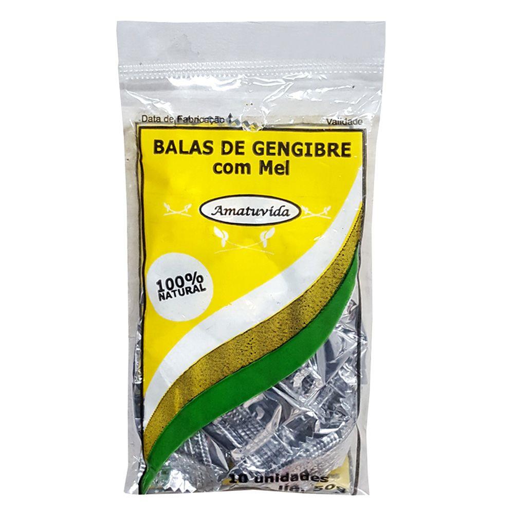 Bala de Gengibre e Mel 50g