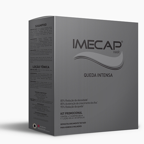 Kit Imecap Hair Queda Intensa  com 30 Capsulas Shampoo + Locao