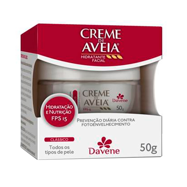 Hidratante Facial Davene Creme de Aveia Todos Os Tipos de Pele 50G