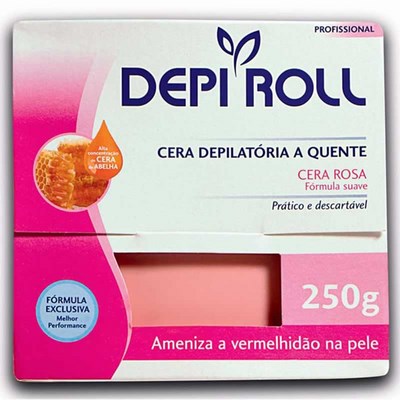 Cera quente depi roll rosa 250g