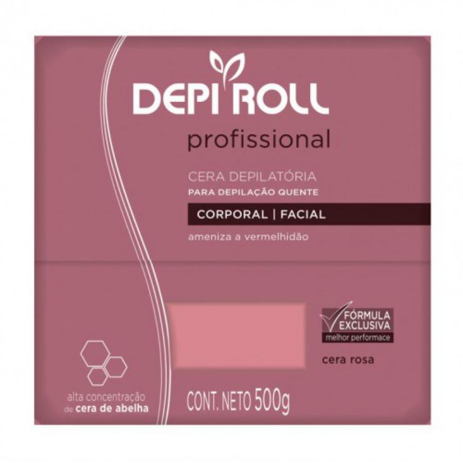 DEPILATÓRIO D.ROLL CERA QUENTE CORPO ROSA 500G