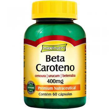 Beta Caroteno Maxinutri 400mg, frasco com 60 capsulas