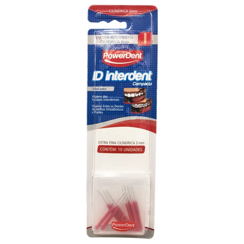 Escova Dental Powerdent Interdental Id Extra Fina 3Mm