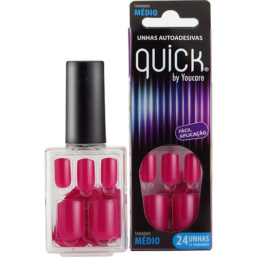 Unhas Quick Medio Pink