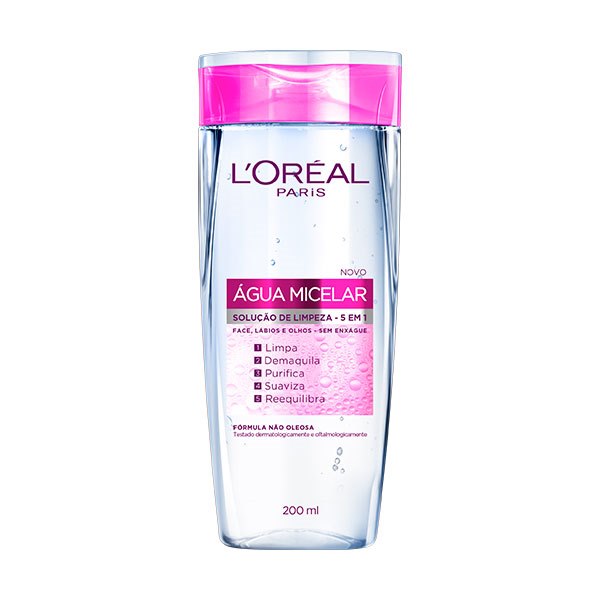 Agua Micelar Solucao de Limpeza Facial 5 em 1 200ml