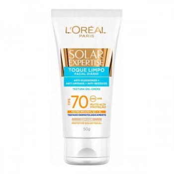 Protetor Solar L'Oreal Paris Solar Expertise Facial Toque Limpo FPS 70 50g