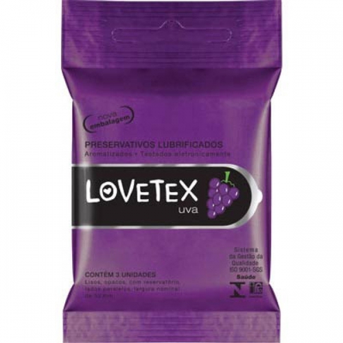 PRESERVATIVO LOVETEX UVA COM 3 UN